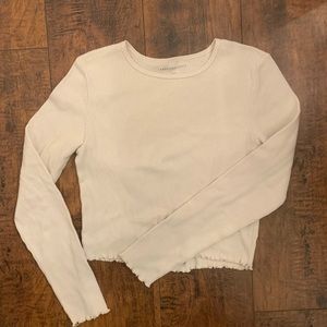 Ivory long sleeve thin sweater
